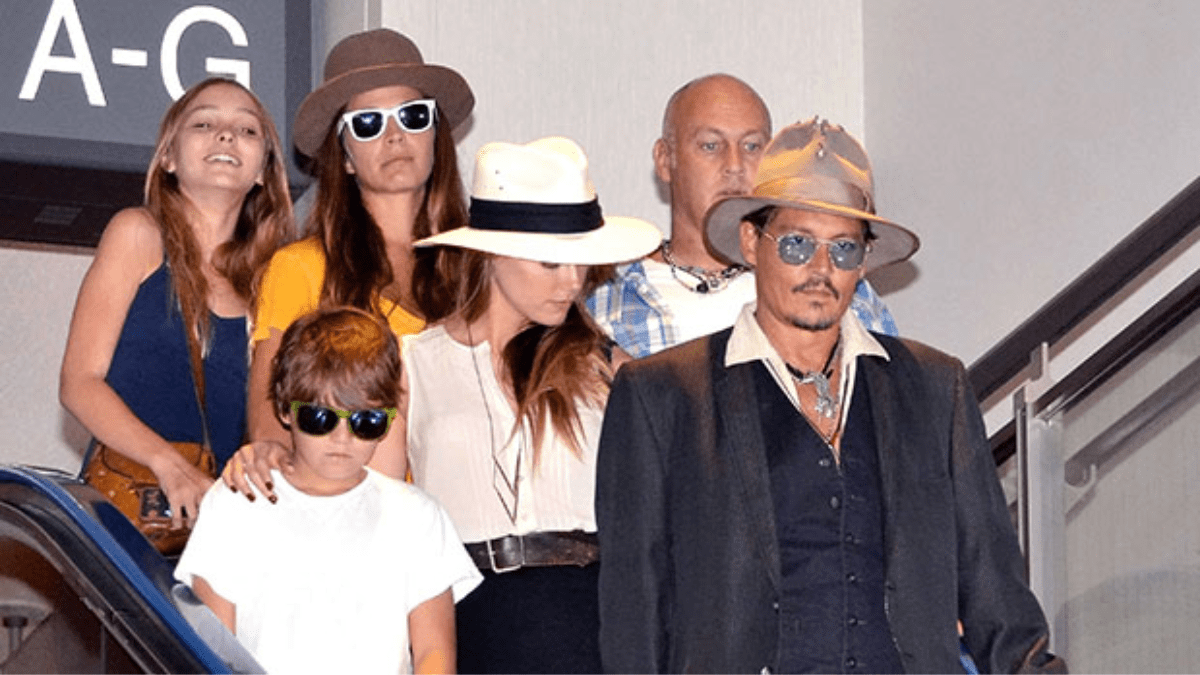 Johnny Depp with family