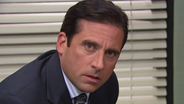 Michael Scott from The Office looking concerned