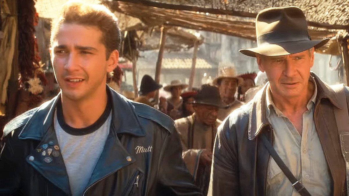 Shia LaBeouf as Mutt Williams and Harrison Ford as Indiana Jones in 'Indiana Jones and the Kingdom of the Crystal Skull'