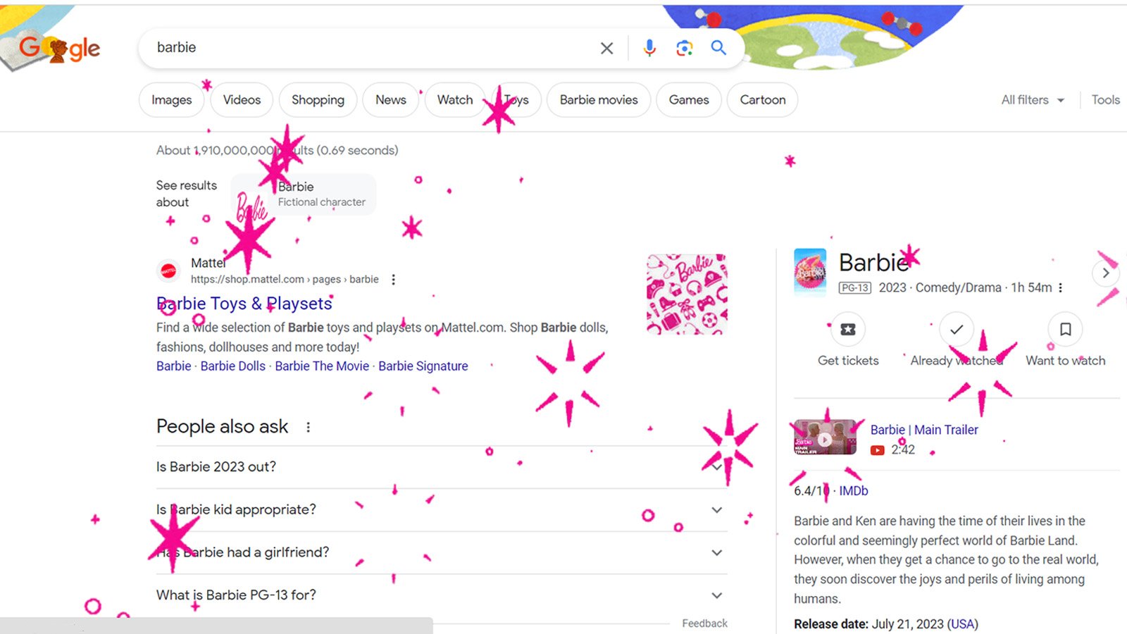 Barbie discount barbie google