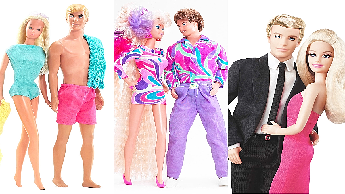 Barbie and Ken throughout the years