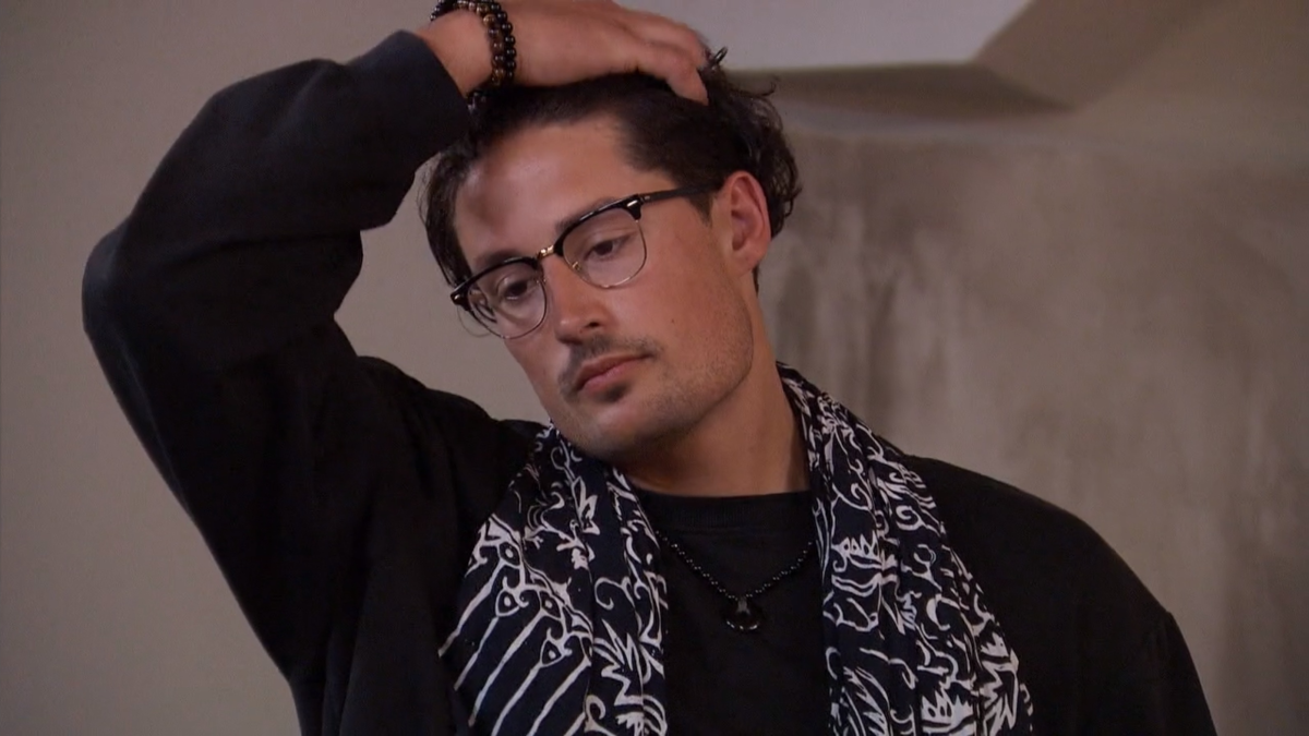 Brayden from The Bachelorette looking morose 