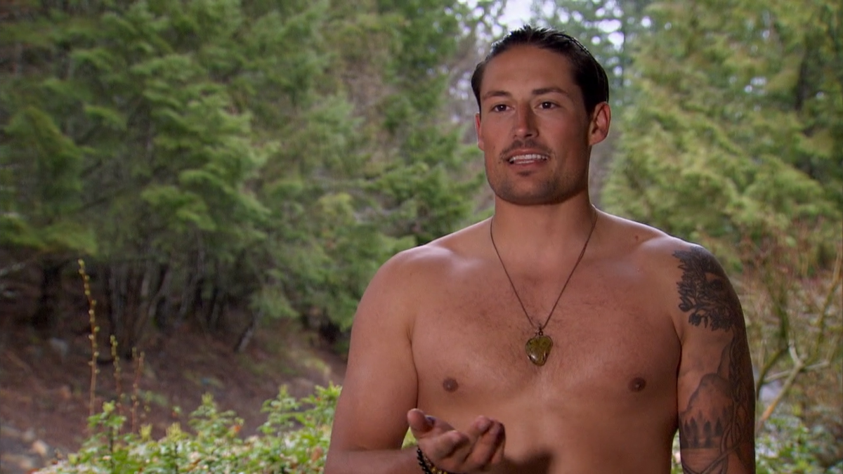 Brayden from The Bachelorette with no shirt on