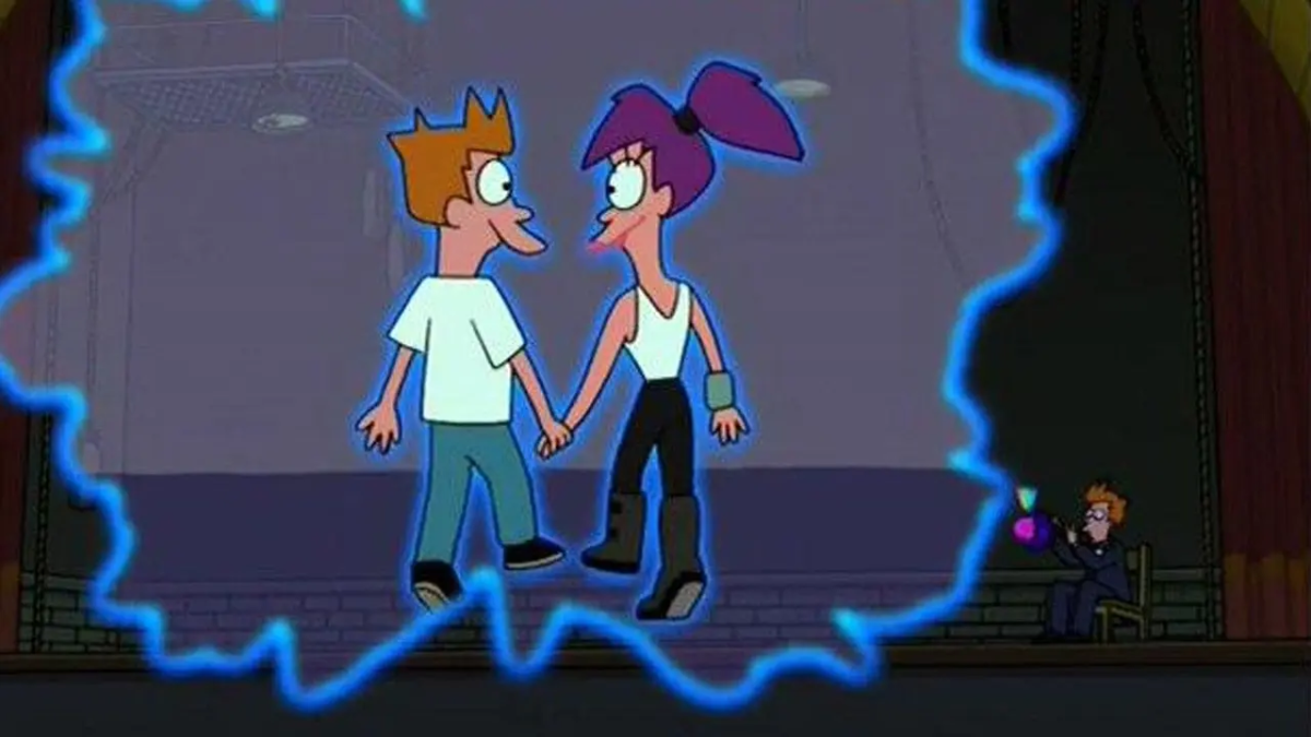 Fry tocando o holofonor em Futurama