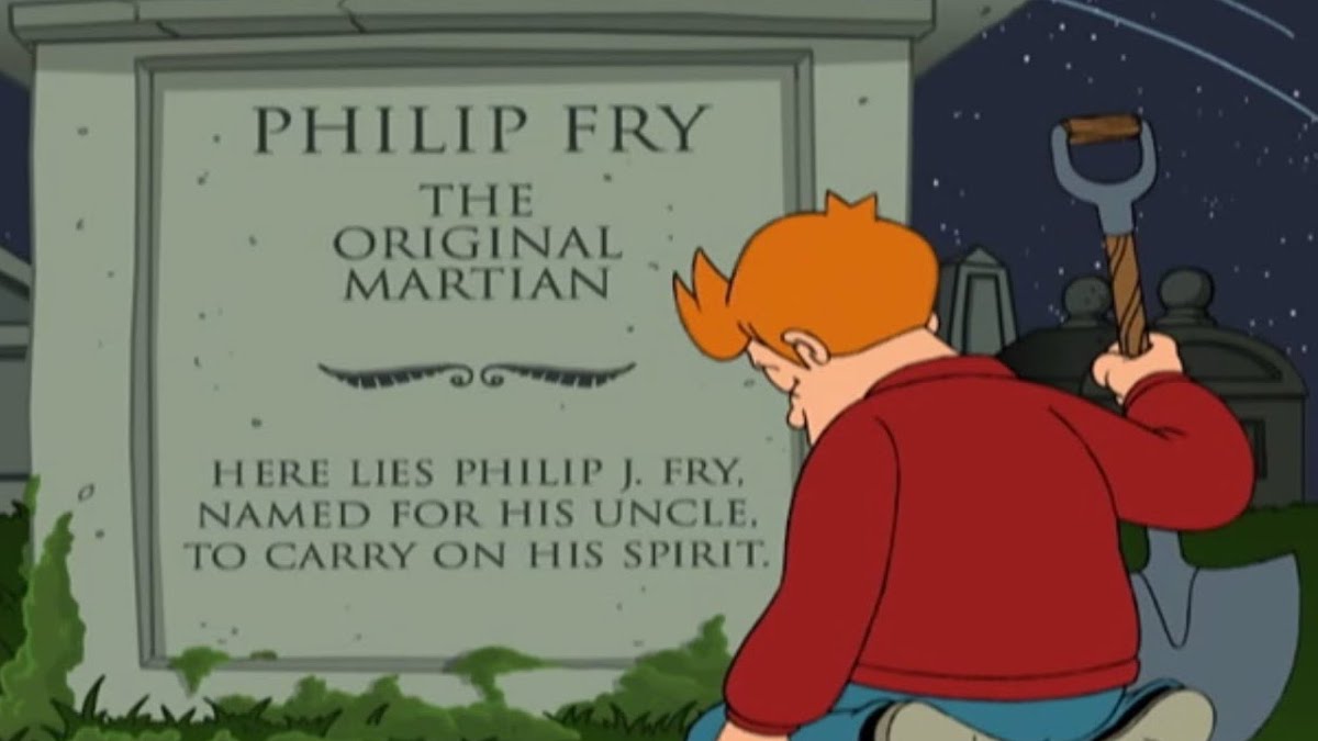 Here lies Philip Fry.