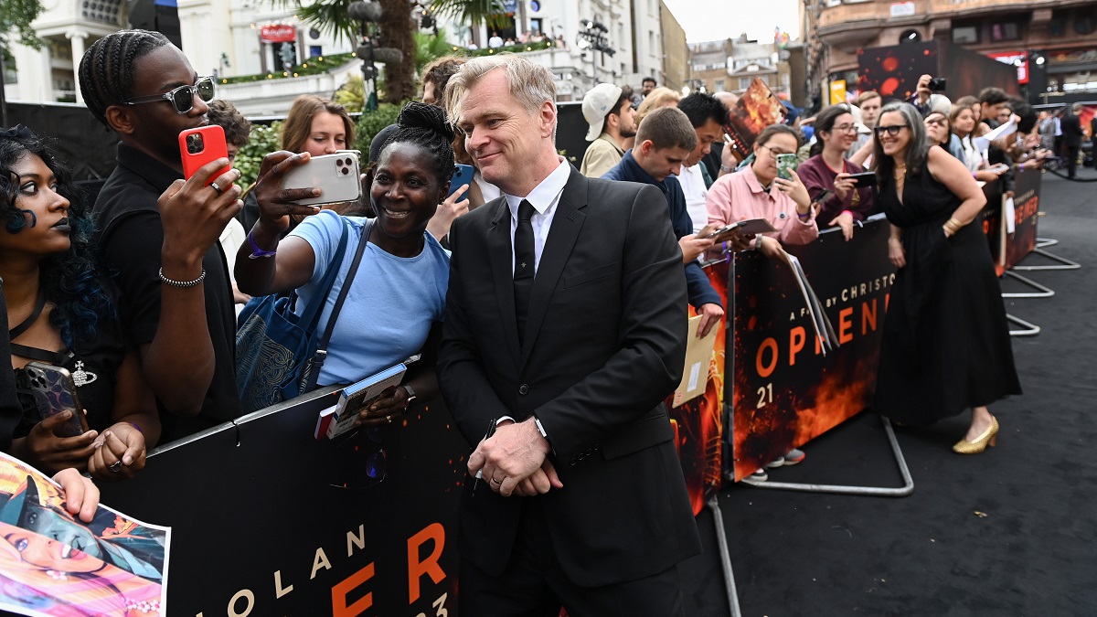 LONDON, ENGLAND - JULY 13: Director Christopher Nolan attends the UK Premiere of "Oppenheimer" at Odeon Luxe Leicester Square on July 13, 2023 in London, England.