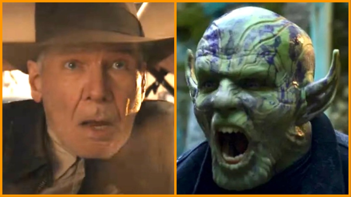 Harrison Ford in 'Indiana Jones and the Dial of the Destiny'/Skrull in 'Secret Invasion