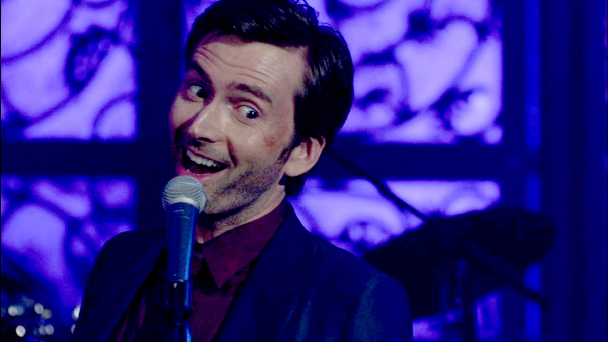 David Tennant as Kilgrave singing karaoke