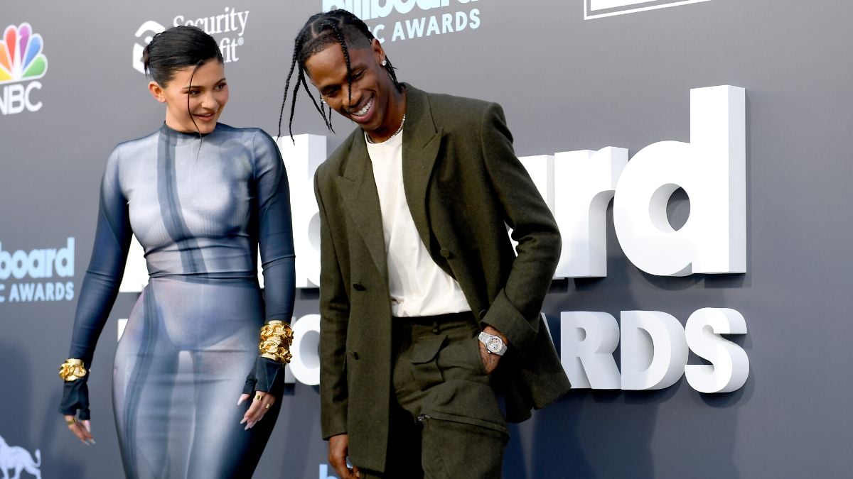 LAS VEGAS, NEVADA - MAY 15: Kylie Jenner and Travis Scott attend the 2022 Billboard Music Awards at MGM Grand Garden Arena on May 15, 2022 in Las Vegas, Nevada. 
