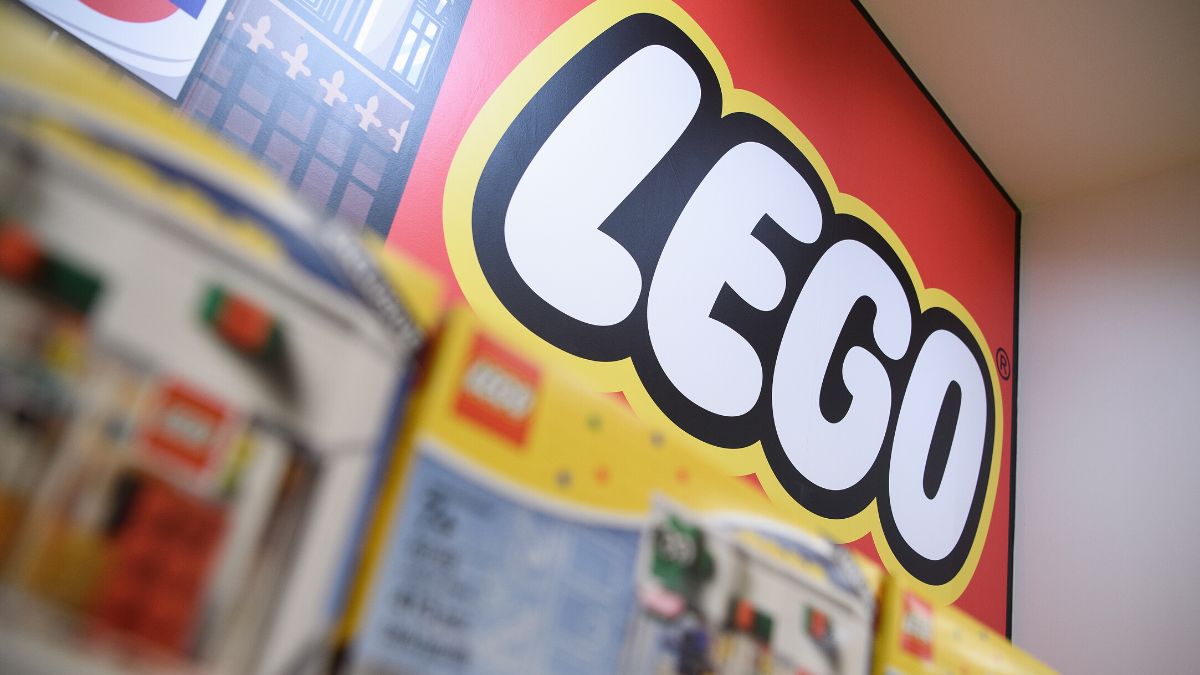 LONDON, ENGLAND - NOVEMBER 16: The Lego Brand logo is seen during an opening party event at the new flagship Lego store on November 16, 2016 in London, England. The new landmark store is be the biggest Lego Brand Retail Store in the world, the 37th LEGO store in Europe and covers 914 sq metre total area, over two floors.