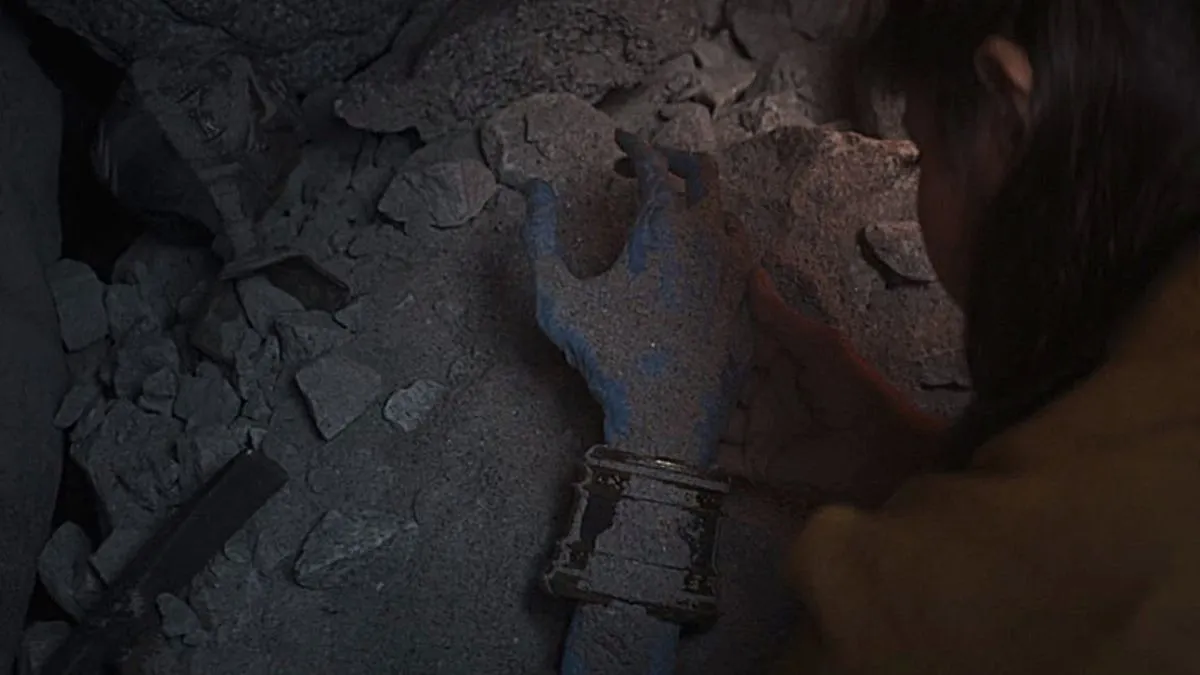 Aisha finds a bangle in a blue severed arm in episode 3 of 'Ms. Marvel'.