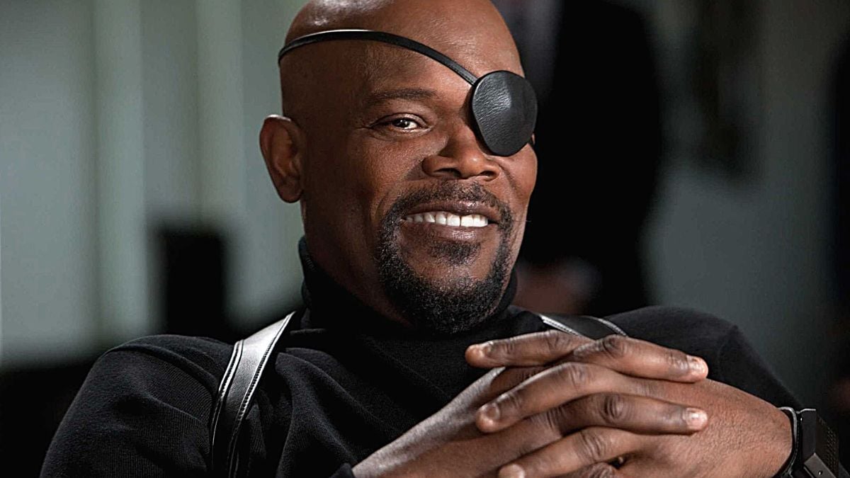 Samuel L. Jackson as Nick Fury in the Marvel Cinematic Universe.