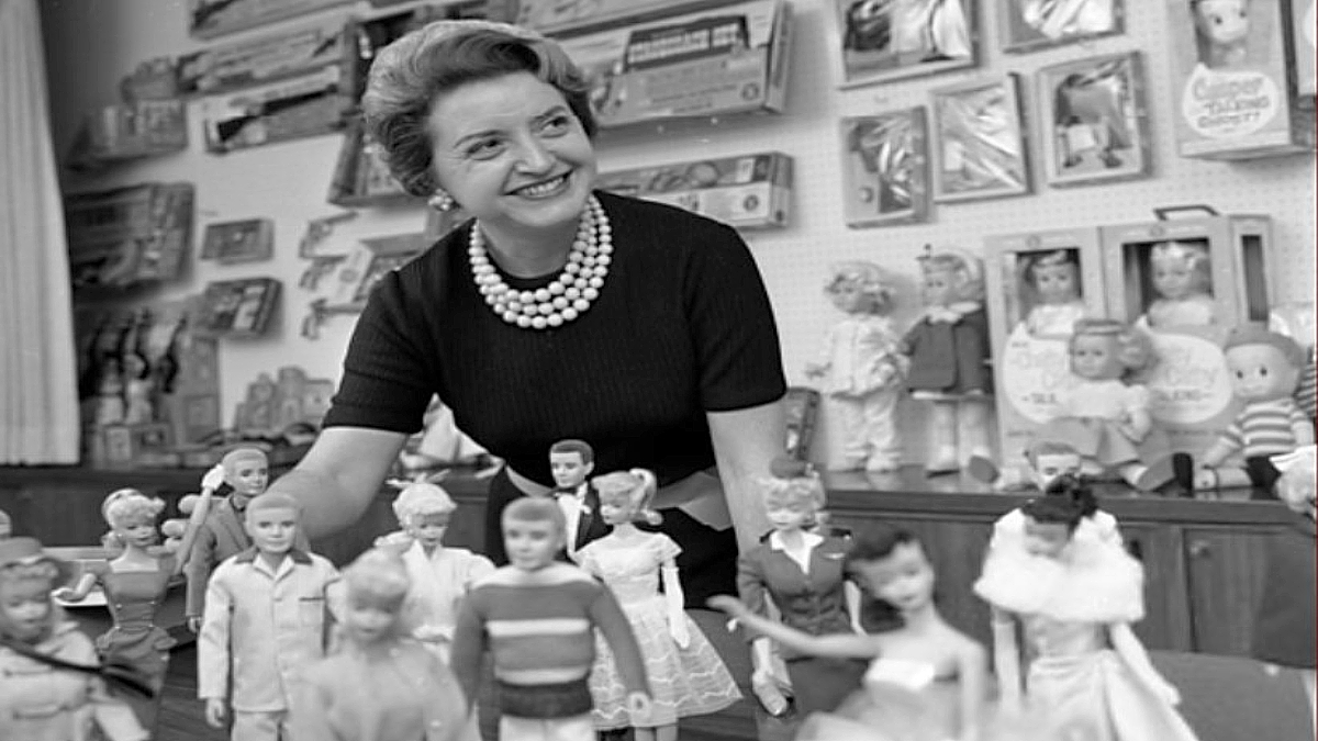 Ruth Handler with her Barbie collection