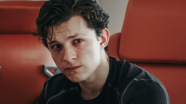 Tom Holland's Peter Parker tears up on board Happy Hogan's plane in Spider-Man: Far From Home