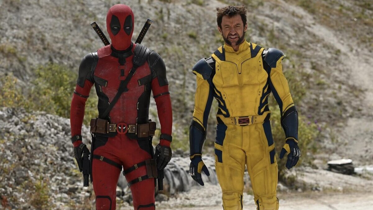 Ryan Reynolds como Deadpool e Hugh Jackman como Wolverine no set de 'Deadpool 3'