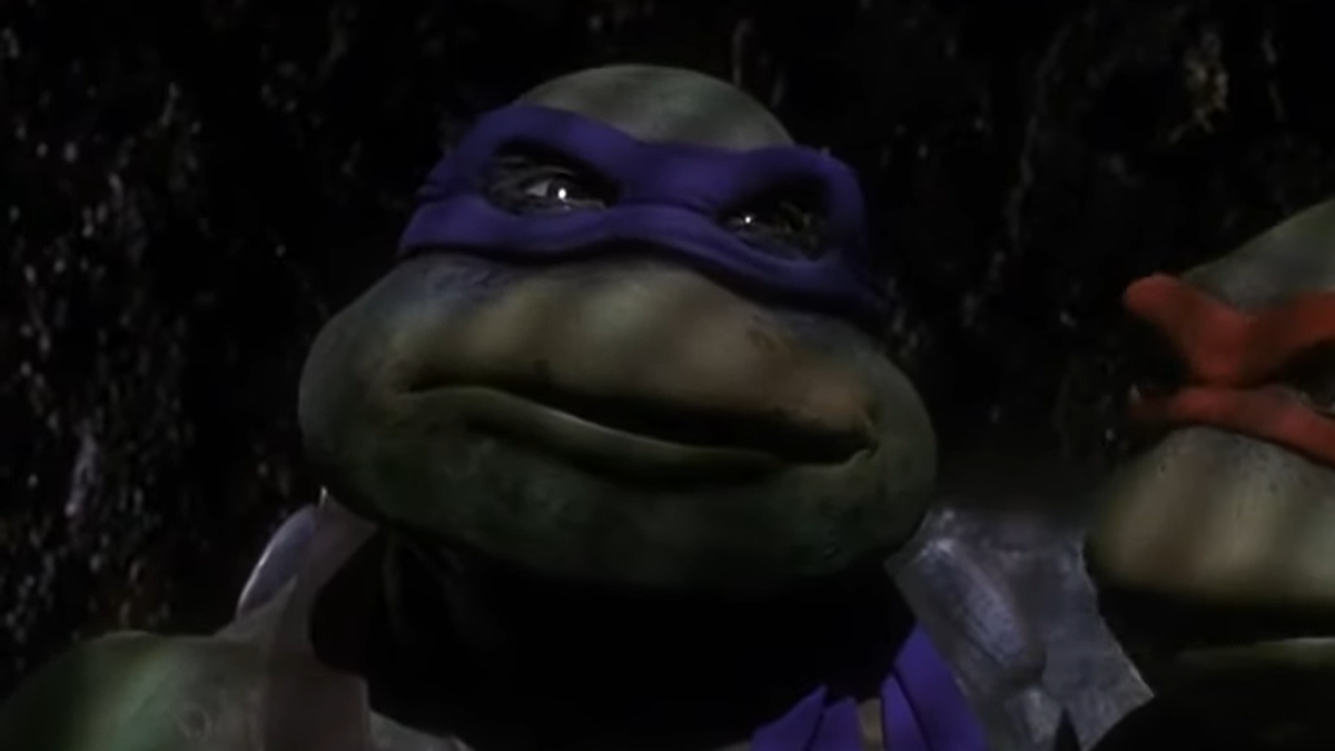Donatello in 1990's Teenage Mutant Ninja Turtles, waiting for a pizza