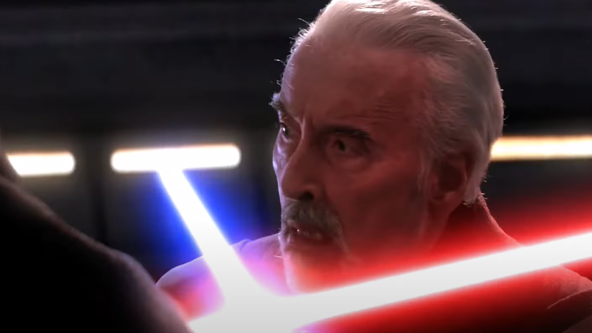 Count Dooku about to be decapitated