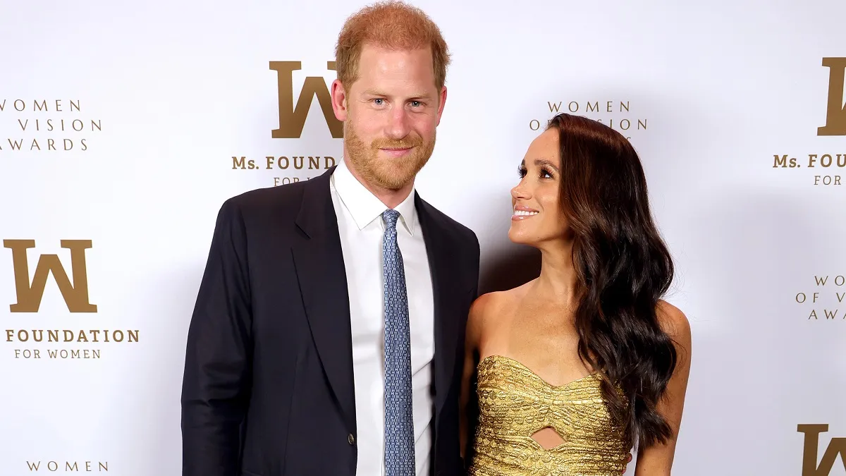 NEW YORK, NEW YORK - MAY 16: Prince Harry, Duke of Sussex and Meghan, The Duchess of Sussex attend the Ms. Foundation Women of Vision Awards: Celebrating Generations of Progress & Power at Ziegfeld Ballroom on May 16, 2023 in New York City.