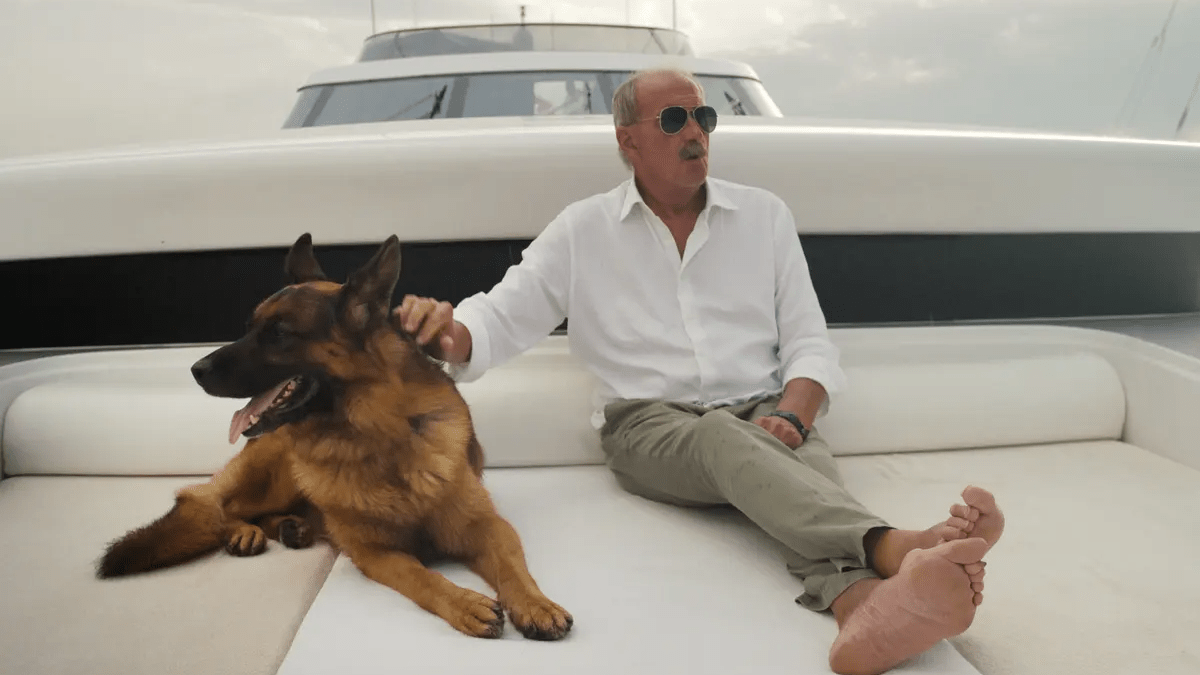 Millionaire dog Gunther with his handler Maurizio Mian
