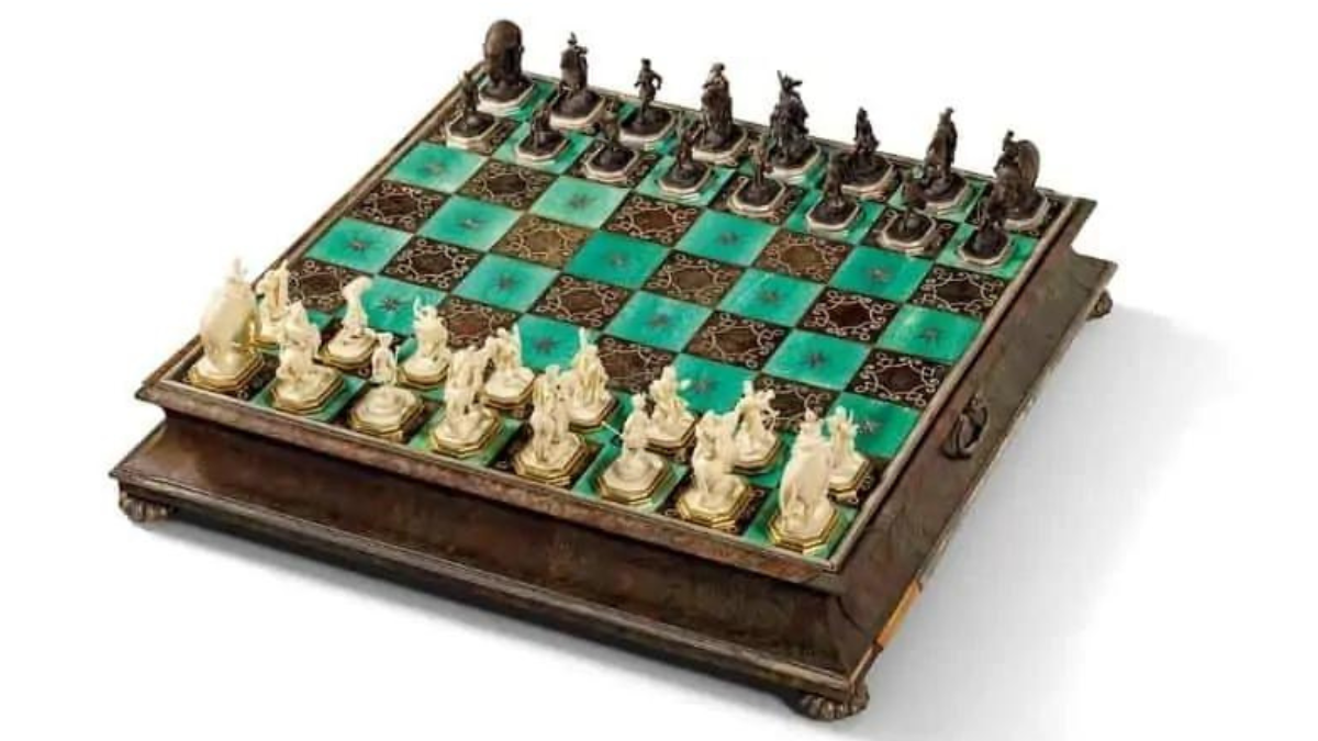 Wooden Chess Board I Buy Now Here I Mother of Pearl Inlays