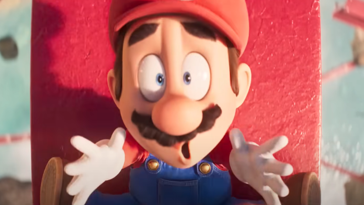 Mario getting punched in the stomach