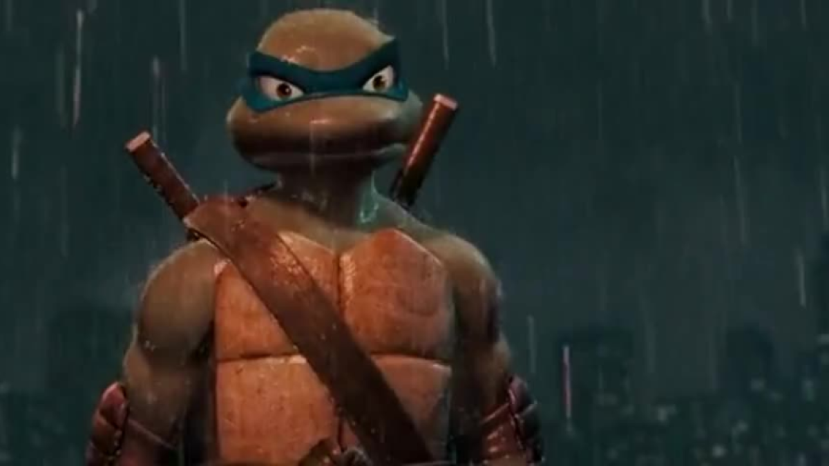 CGI Leonardo looking emotionless in 'TMNT'