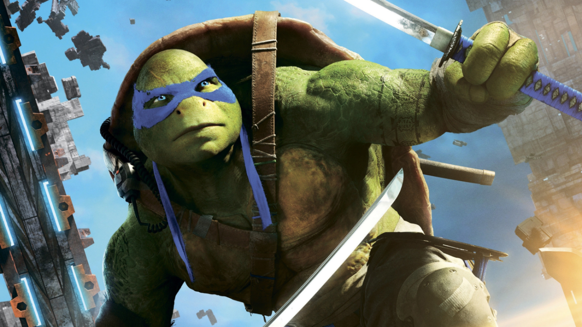 Leonardo on the poster for 'Teenage Mutant Ninja Turtles: Out of the Shadows'