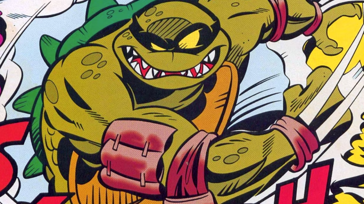 Slash from Ninja Turtles, grinning