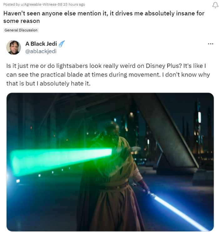 Star Wars lightsaber post