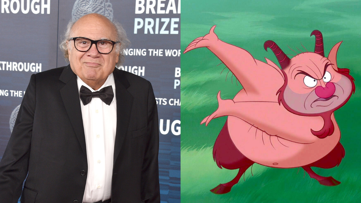 Danny DeVito next to Philoctetes from Disney's 'Hercules'