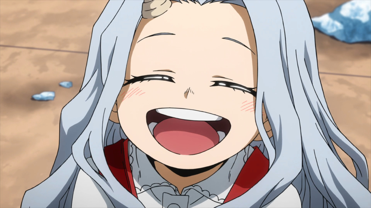 Eri smiling in the My Hero Academia anime.