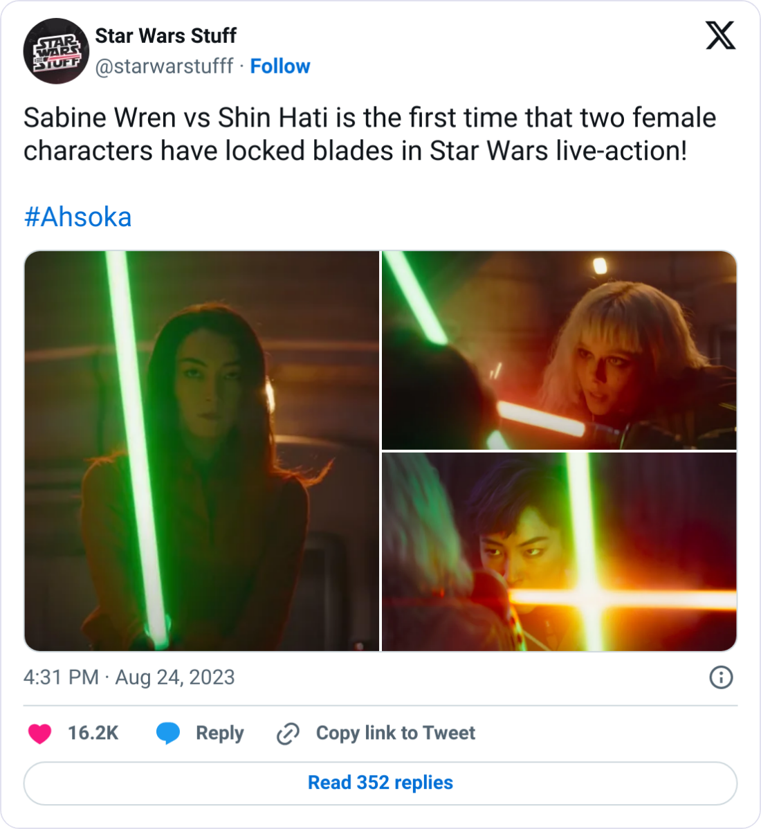 Ahsoka tweet