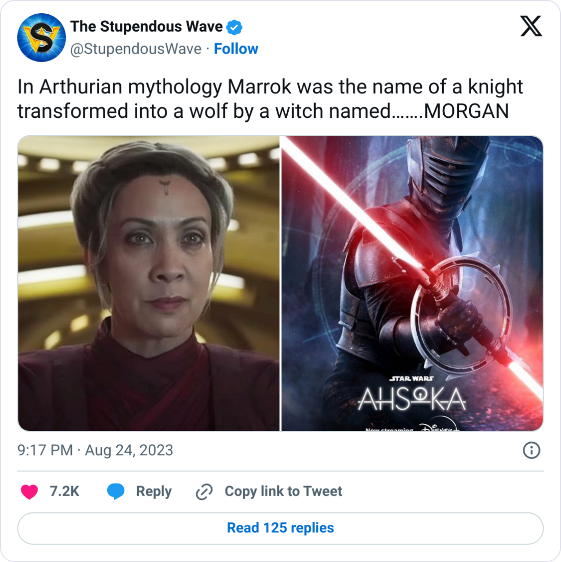 Ahsoka tweet