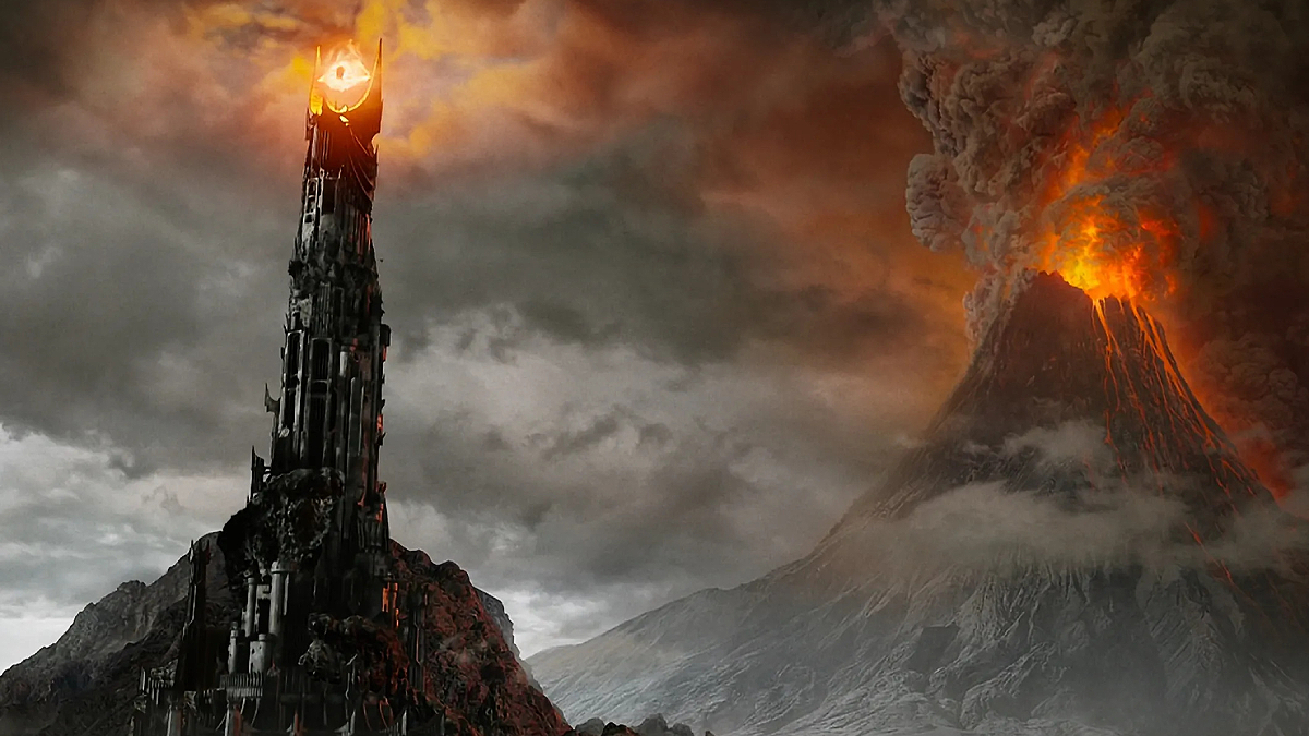 Barad-dûr, the Dark Tower, from the Lord of the Rings Trilogy