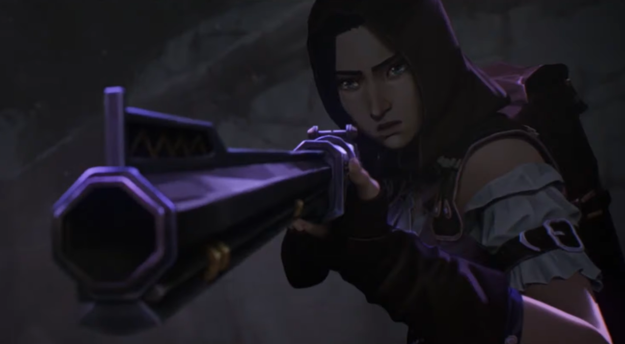 Caitlyn holding gun