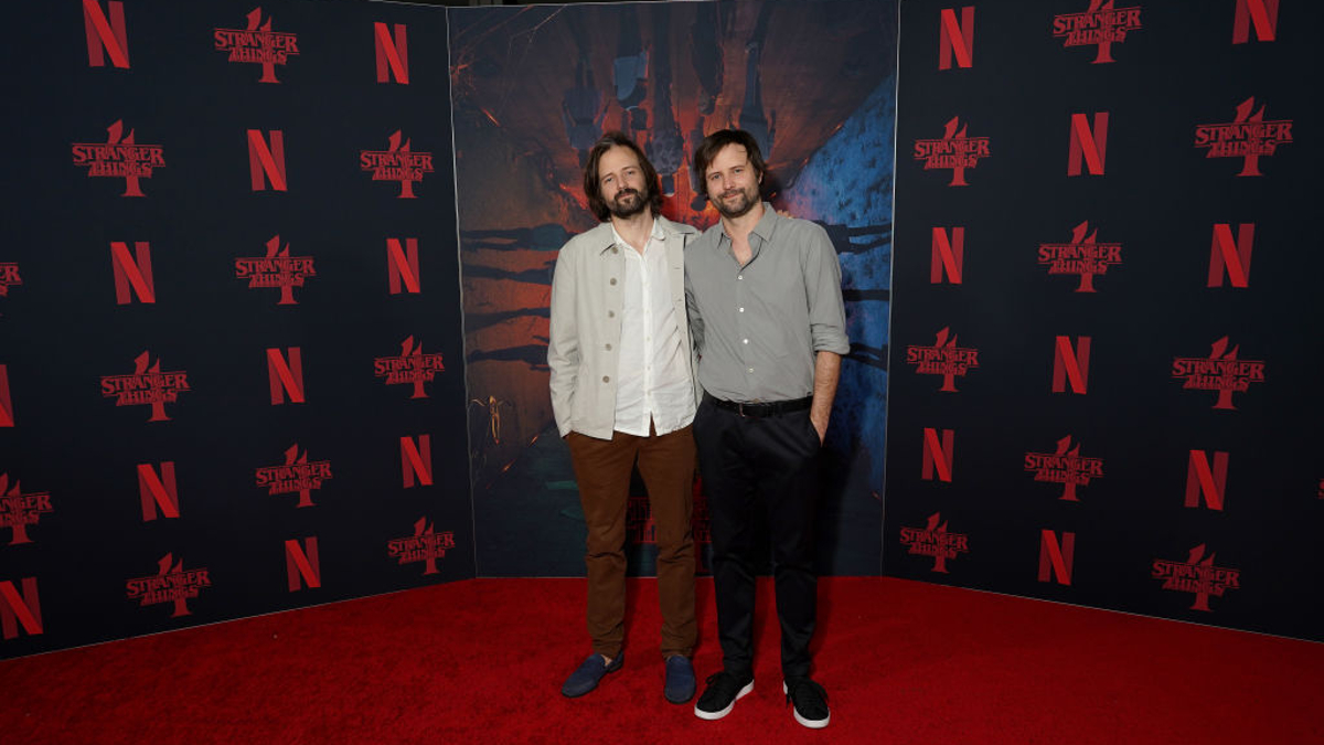 Matt Duffer and Ross Duffer attend Netflix's "Stranger Things" SAG event at Netflix Tudum Theater on November 13, 2022 in Los Angeles, California. 