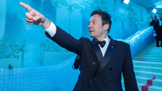 Jimmy Fallon departs The 2023 Met Gala Celebrating "Karl Lagerfeld: A Line Of Beauty" at The Metropolitan Museum of Art on May 01, 2023