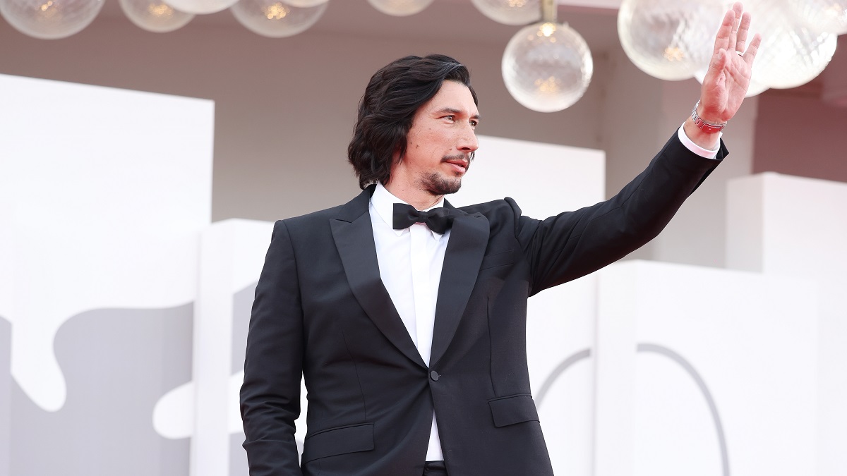 VENICE, ITALY - AUGUST 31: Adam Driver attends a red carpet for the movie "Ferrari" at the 80th Venice International Film Festival on August 31, 2023 in Venice, Italy.