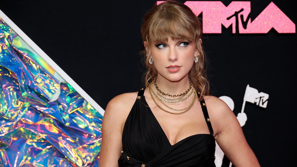 NEWARK, NEW JERSEY - SEPTEMBER 12: Taylor Swift attends the 2023 MTV Video Music Awards at the Prudential Center on September 12, 2023 in Newark, New Jersey.