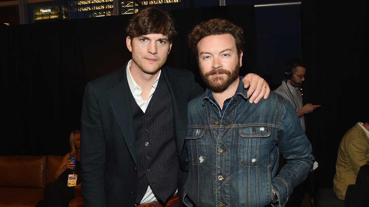 NASHVILLE, TN - JUNE 07: Ashton Kutcher and Danny Masterson pose backstage during the 2017 CMT Music Awards at the Music City Center on June 6, 2017 in Nashville, Tennessee.
