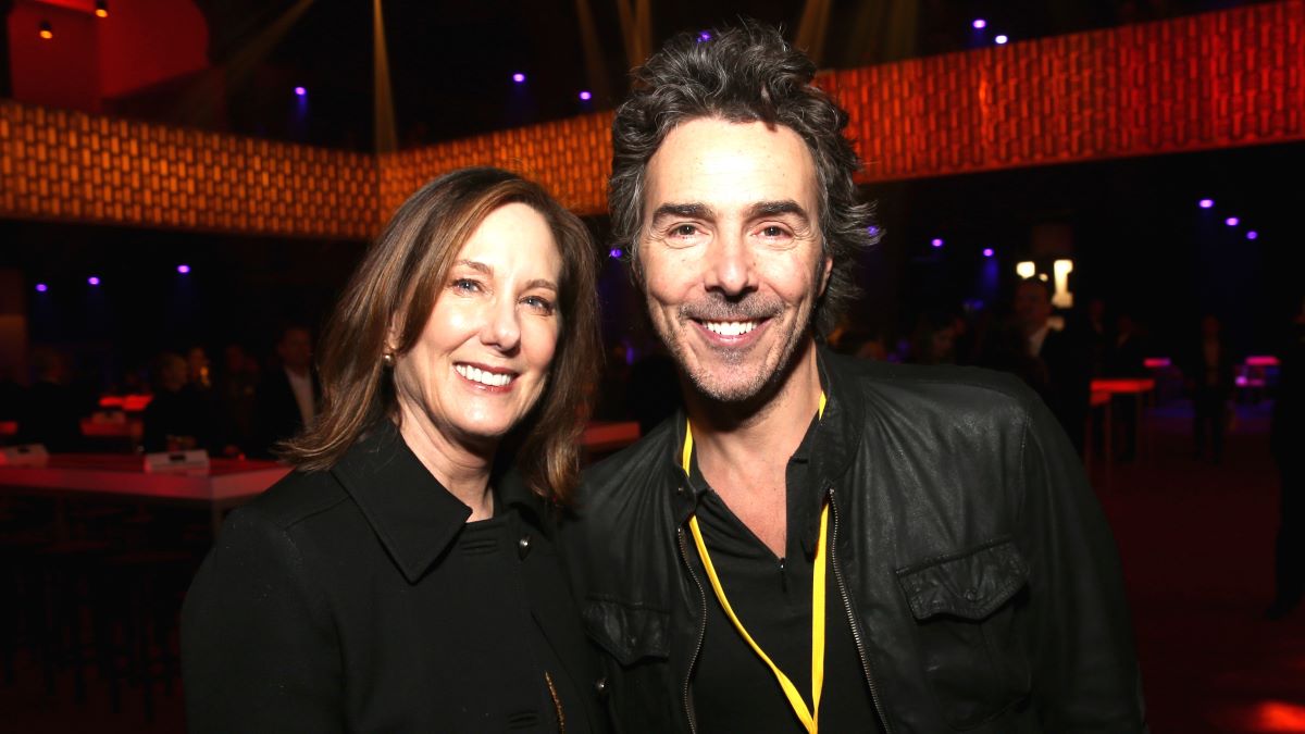 Producer Kathleen Kennedy (L) and Director Shawn Levy at the world premiere of Lucasfilm's Star Wars: The Last Jedi at The Shrine Auditorium on December 9, 2017 in Los Angeles, California. (Photo by Jesse Grant/Getty Images for Disney)