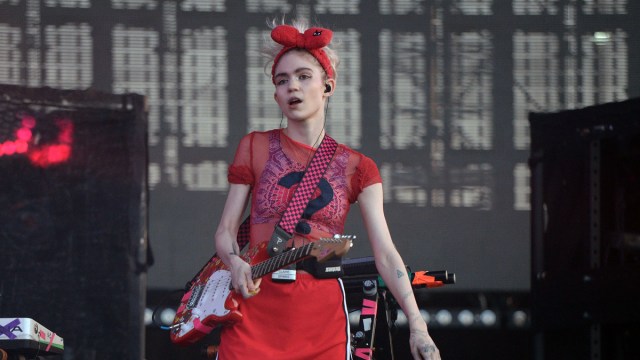 Grimes onstage during the FYF Festival at Los Angeles Sports Arena.