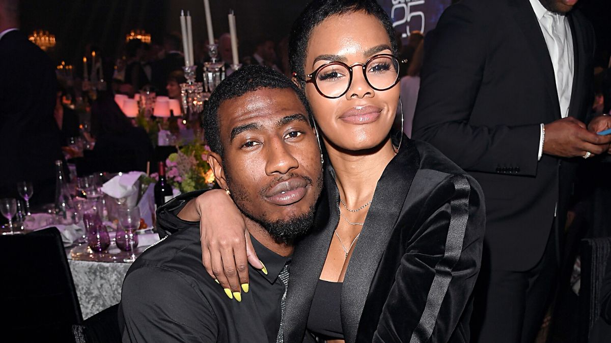CAP D'ANTIBES, FRANCE - MAY 17: Iman Shumpert and Teyana Taylor attend the amfAR Gala Cannes 2018 dinner at Hotel du Cap-Eden-Roc on May 17, 2018 in Cap d'Antibes, France. 