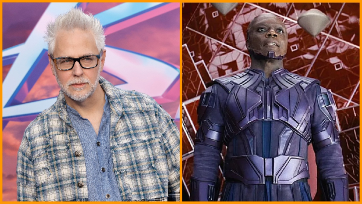 James Gunn attends 'Blue Beetle' premiere/Chukwudi Iwuji as the High Evolutionary in 'Guardians of the Galaxy Vol. 3'