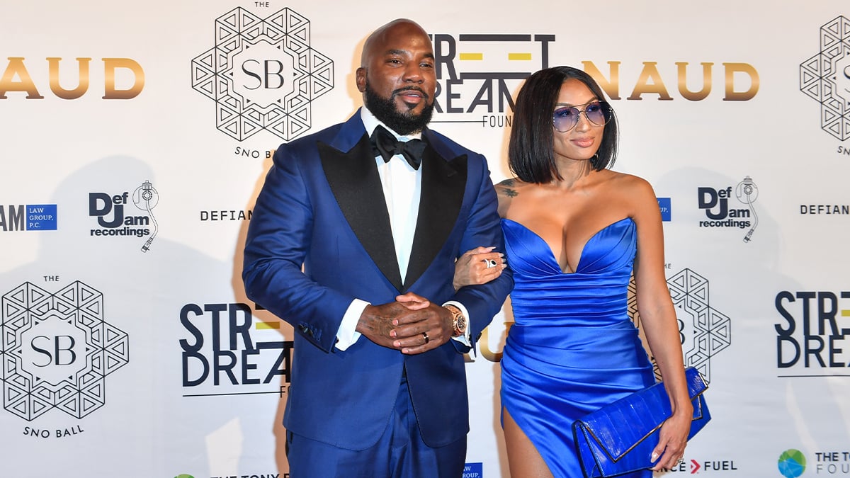 Jay "Jeezy" Jenkins (L) and his wife Jeannie Mai Jenkins (R) attend the Jay "Jeezy" Jenkins' 2nd Annual Sno Ball Gala