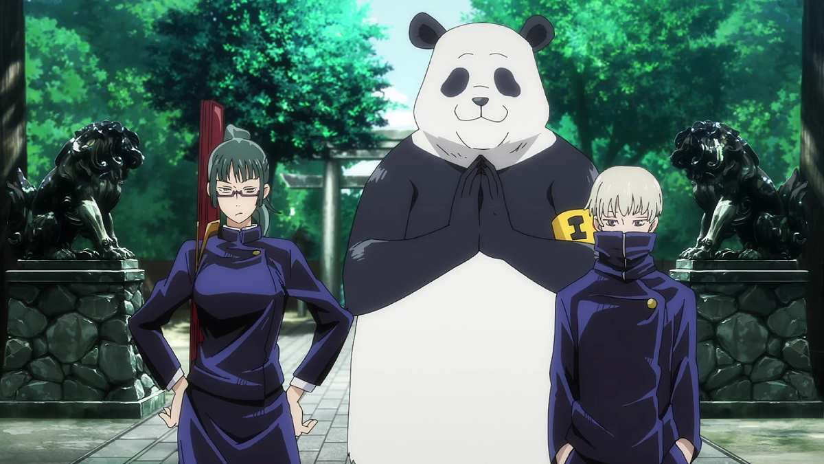 Maki Zenin, Panda and Toge Inumaki from 'Jujutsu Kaisen'