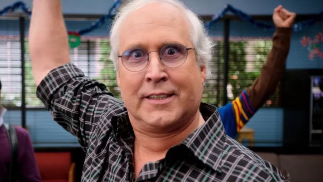 Chevy Chase as Pierce Hawthorne in the third season of Community, episode "Regional Holiday Musical"