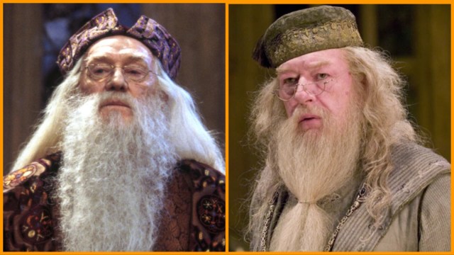Richard Harris and Michael Gambon as Albus Dumbledore in 'Harry Potter'