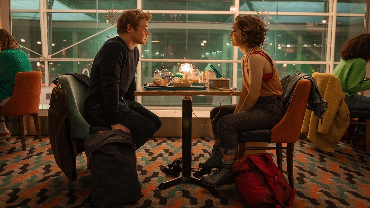 Love at First Sight. (L to R) Haley Lu Richardson as Hadley Sullivan and Ben Hardy as Oliver Jones in Love at First Sight.