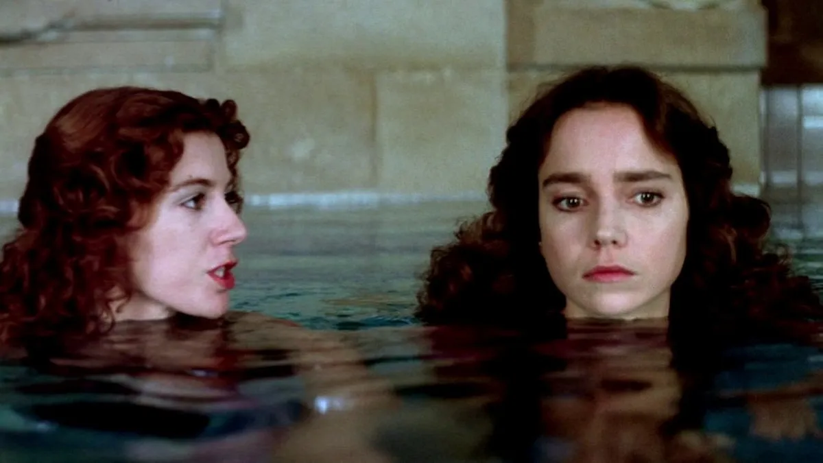 Two women in a pool